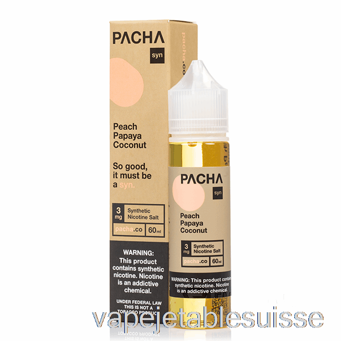Vape Suisse Crème De Coco Pêche Papaye - Pachamama - 60ml 6mg